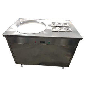 Round pan roll ice cream machine